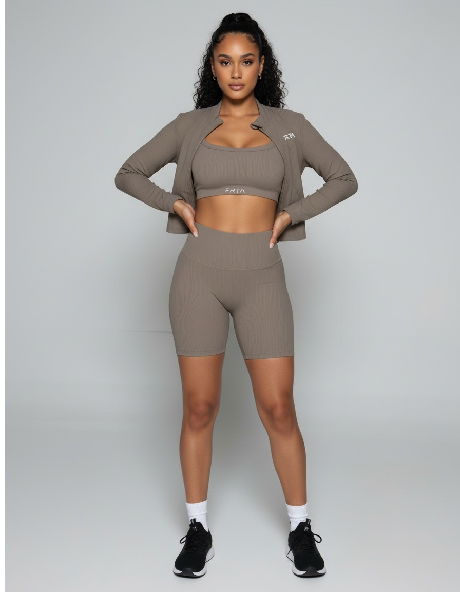 light brown Elevate short set