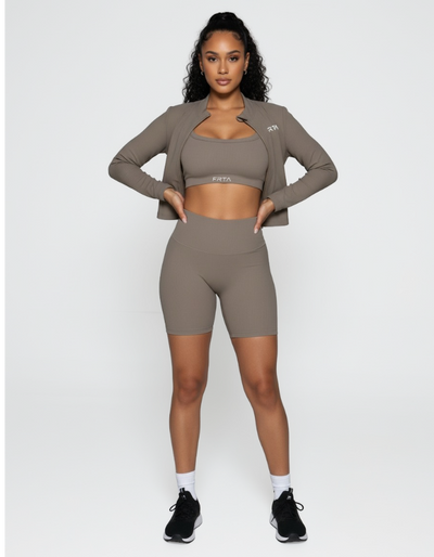 light brown Elevate short set